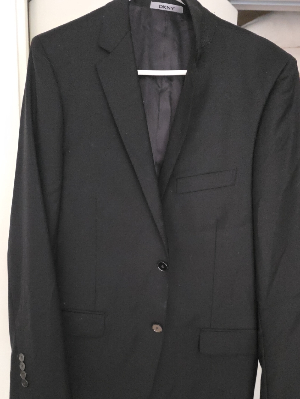 DKNY Black Men's Two-Button Tailored Blazer